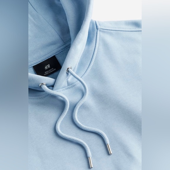 H&M Regular Fit Hoodie (Light Blue) Size Medium - Picture 2 of 4